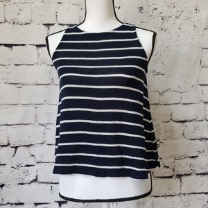 Old Navy Blue & White Sleeveless Knit Top - Sz XS